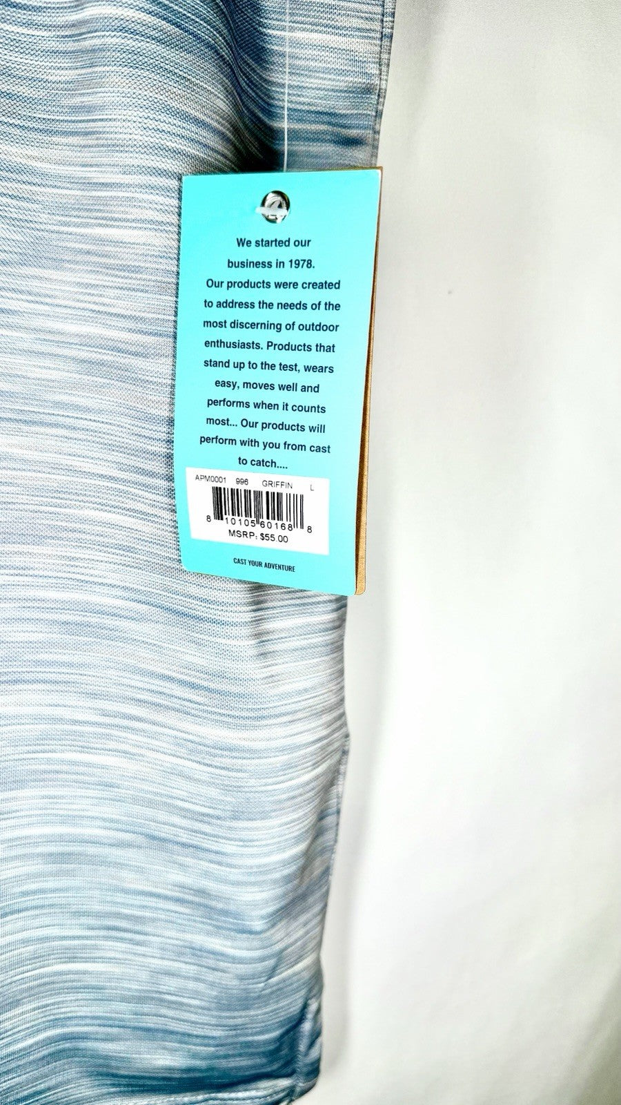 Anglr Fishing Gear Men’s Short Sleeve Performance Polo / Griffin  / Size Large