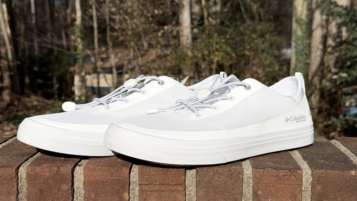 NWT Columbia Men's Bonehead PFG, White/Columbia Grey / Size 11.5 / New