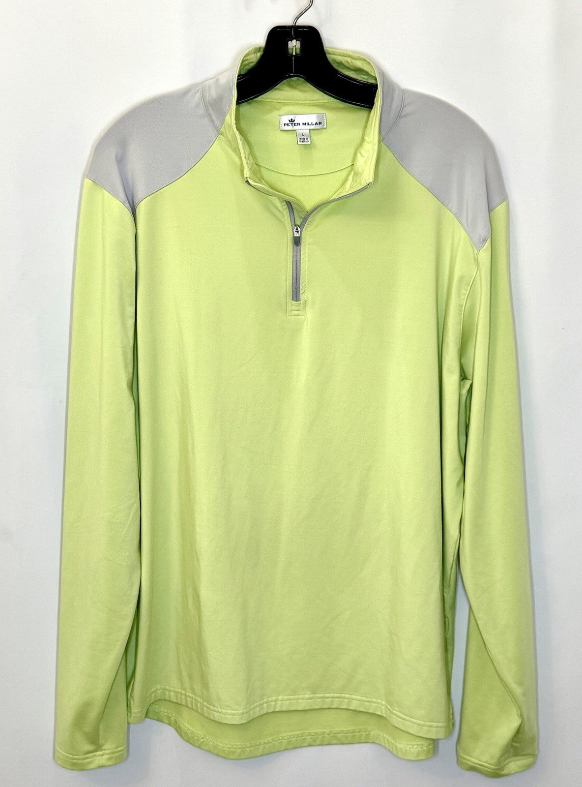 PETER MILLAR PERFORMANCE 1/4 ZIP PULLOVER w/ CROWN LOGO~MEN'S LARGE~$125 New!
