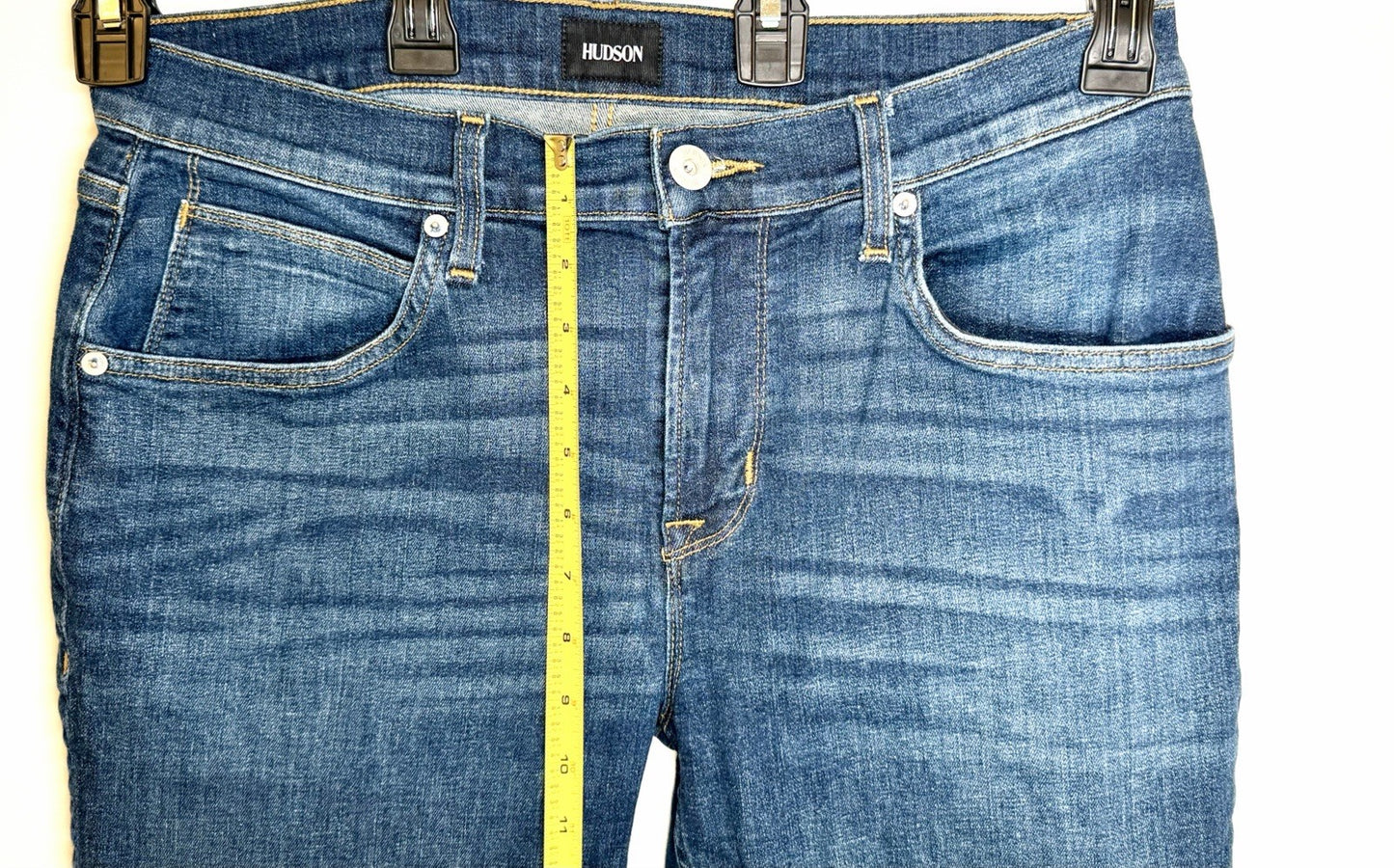 Hudson Blake 33" Slim Fit Tapered Leg Men's Denim Jeans / Dark Blue Wash / 33x30