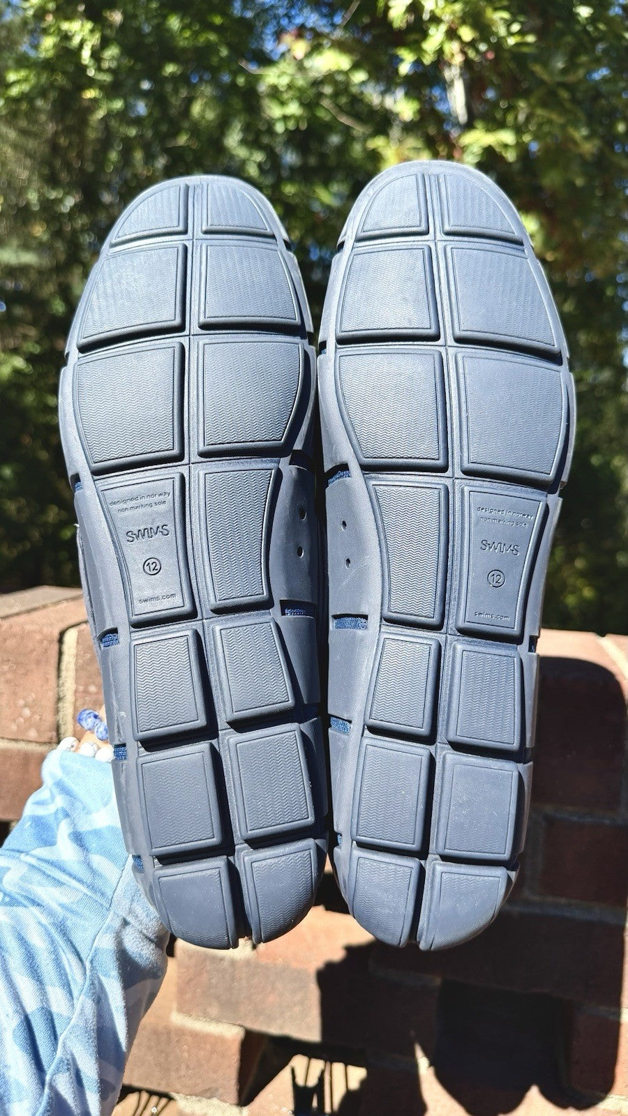 SWIMS Men's Size 12 Boat Loafers Slip-On Waterproof Washable Shoes Blue
