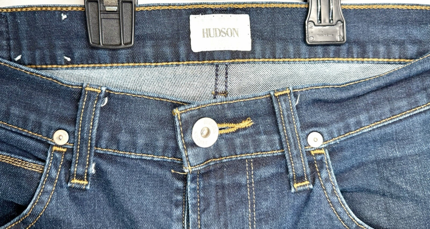 Hudson Byron 34” Straight Blue Jeans / Men’s Size 34x34 / Stretch Zip 5 Pocket