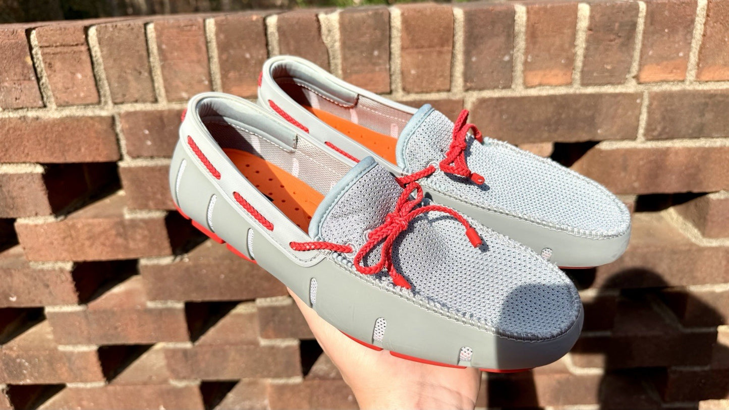 SWIMS Men’s 9 Boat Loafers Driving Moccasins Braided Stride Lace Water Friendly