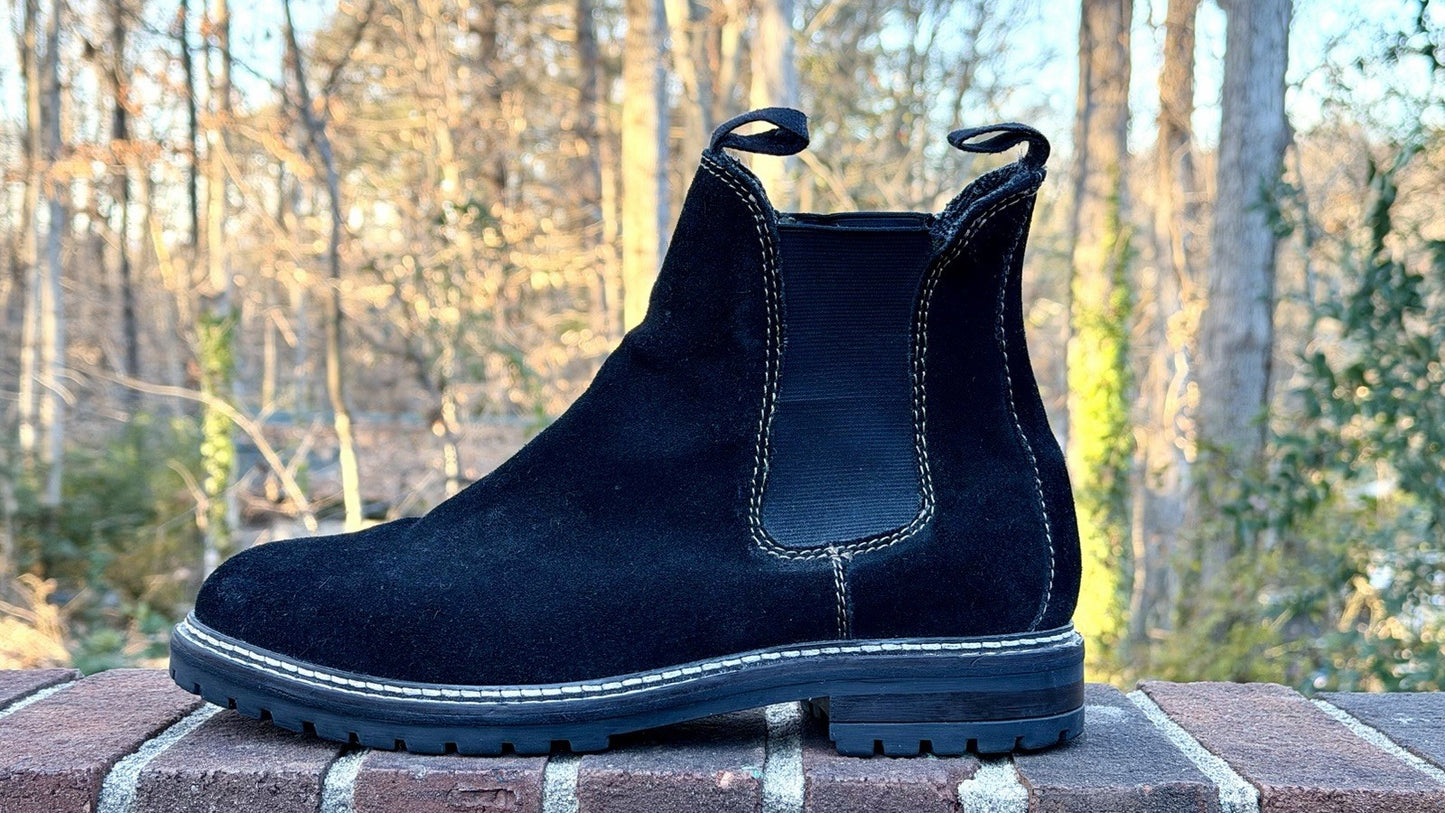 CREVO Douro Men's U.S. Size 11 Black Chelsea Boots Worn Twice The Deep Cleaned