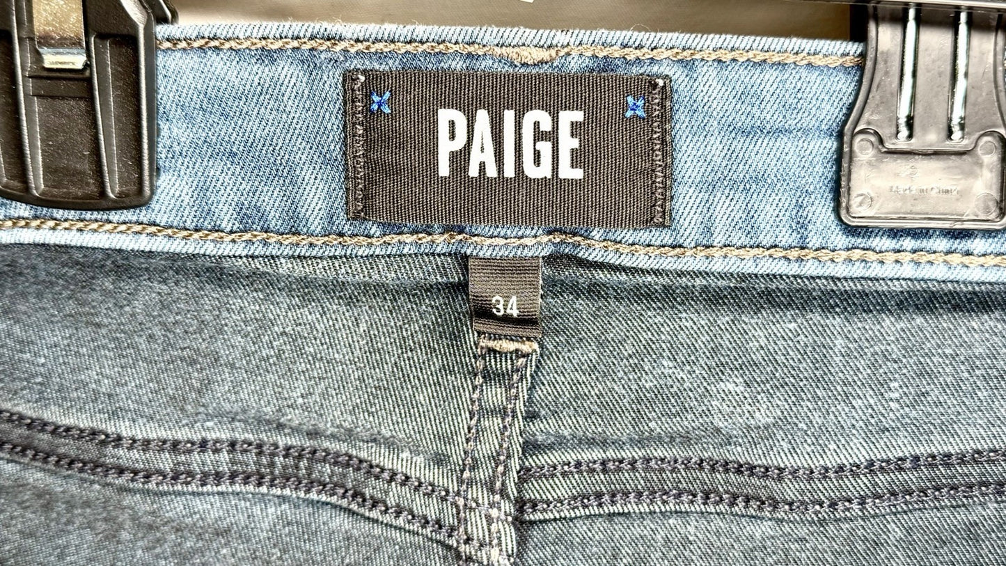 Paige Federal Jeans / Mens Size 34x30 / Blue Denim Stretch Slim Straight Leg