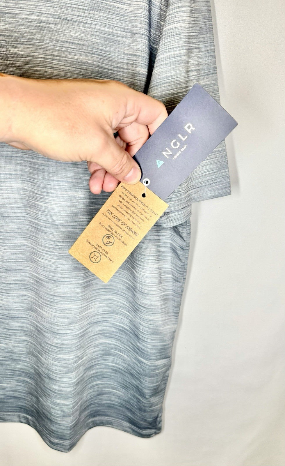 Anglr Fishing Gear Men’s Short Sleeve Performance Polo / Griffin  / Size Large