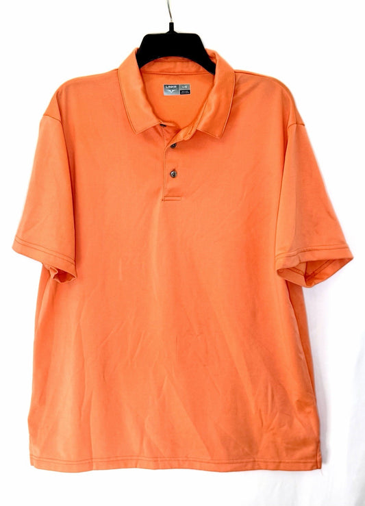 Links Edition Mens Orange Size L Large Golf Polo Shirt Outdoors Adult