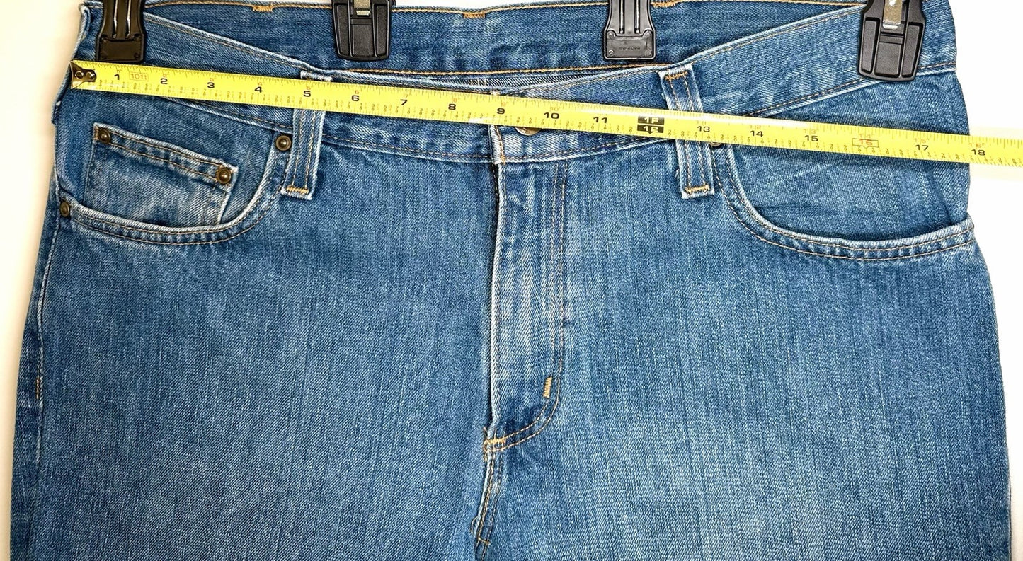Carhartt Traditional Fit Jeans 36x30 Light Wash Blue Denim Straight Leg Workwear