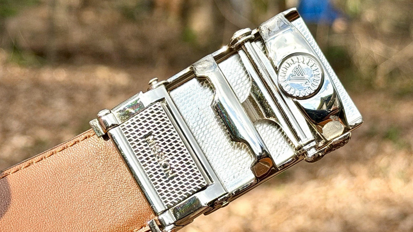 Mission Belt TWENTYFOUR 35MM / Size M / Silver Buckle With Brown Leather Band