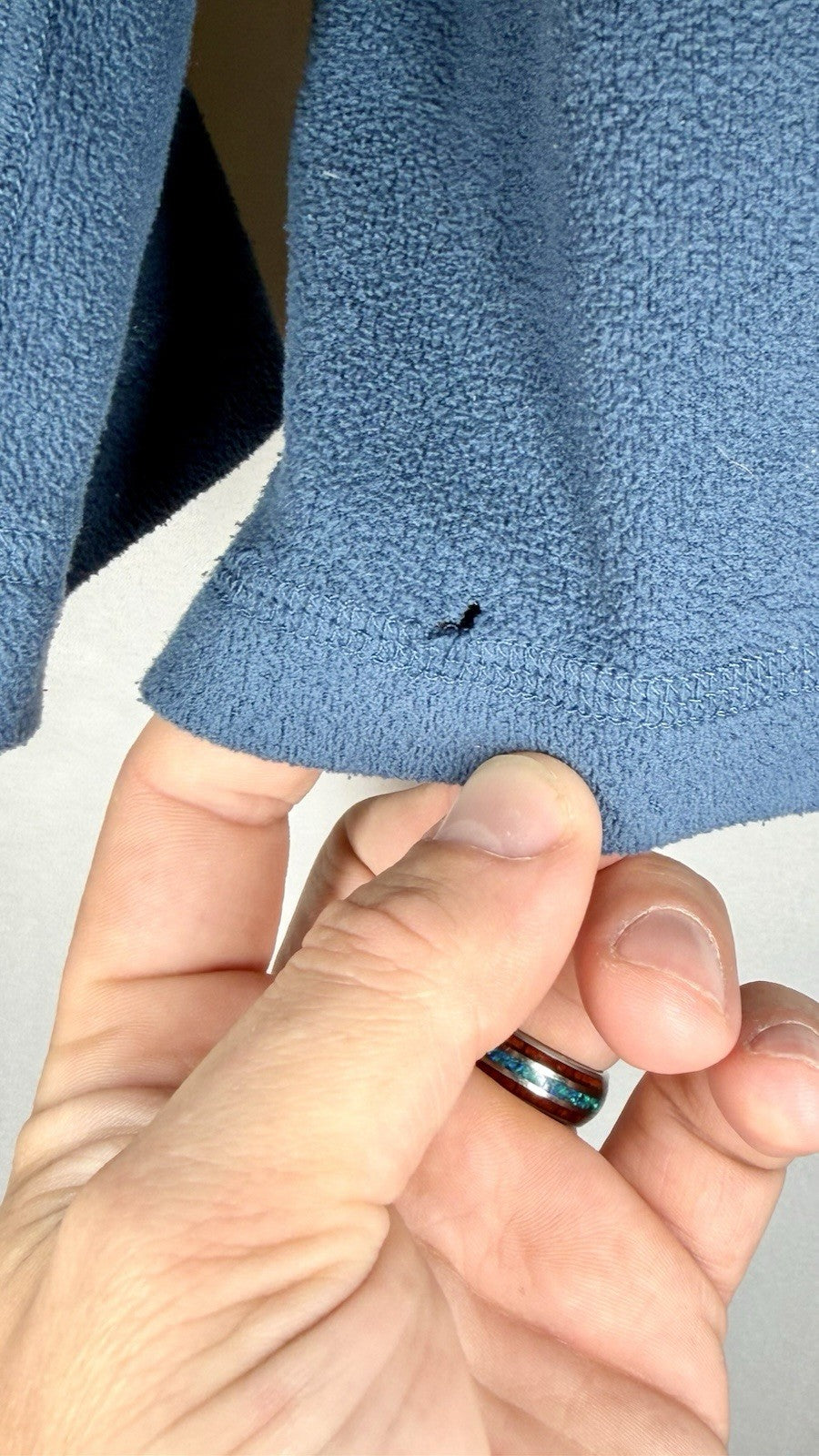 The North Face Men's Large Fleece Blue Long Sleeve Pullover Half Zip