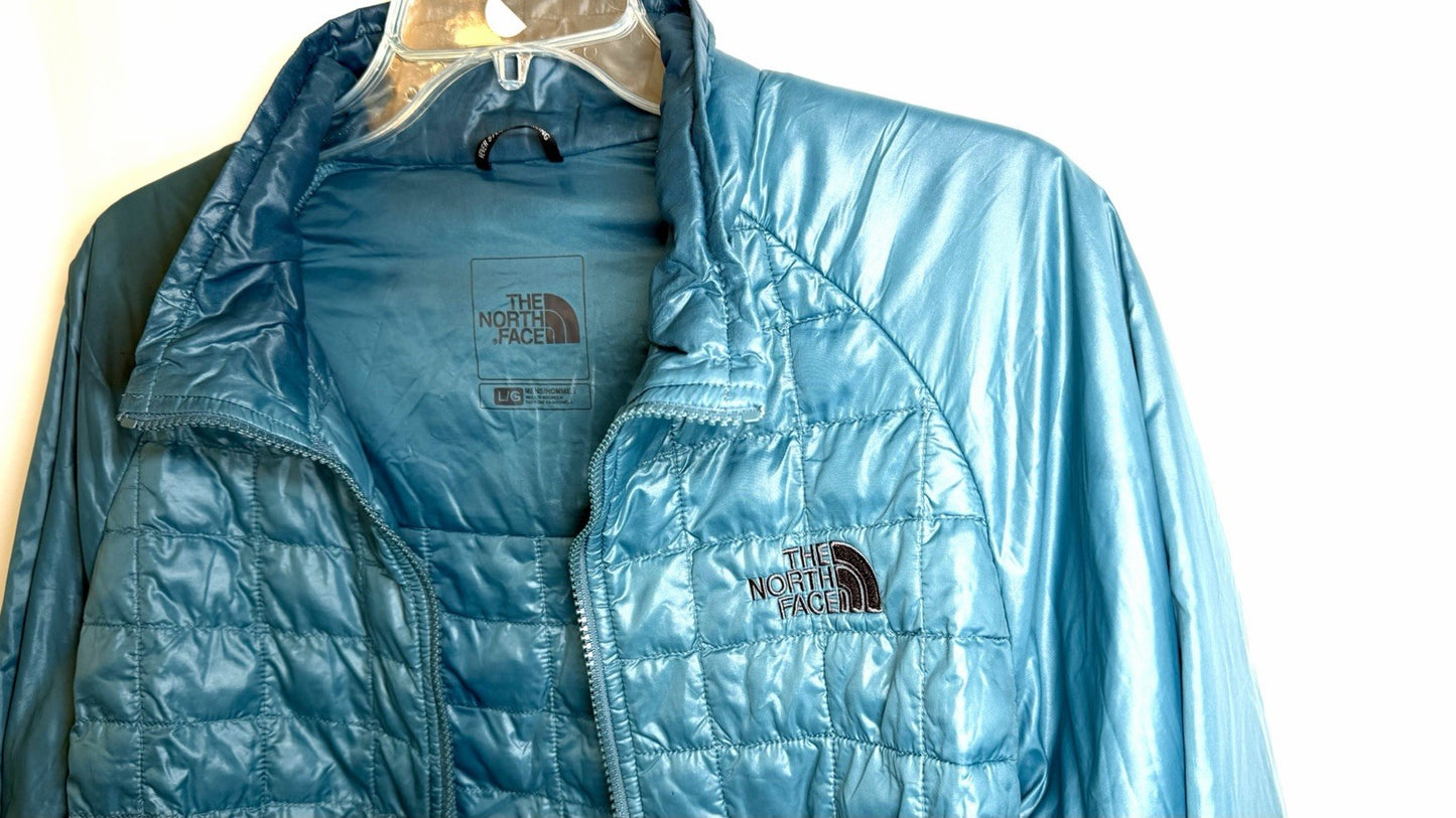 Men’s The North Face Thermoball Full Zip Long Sleeve Quilted Puff Green Jacket S