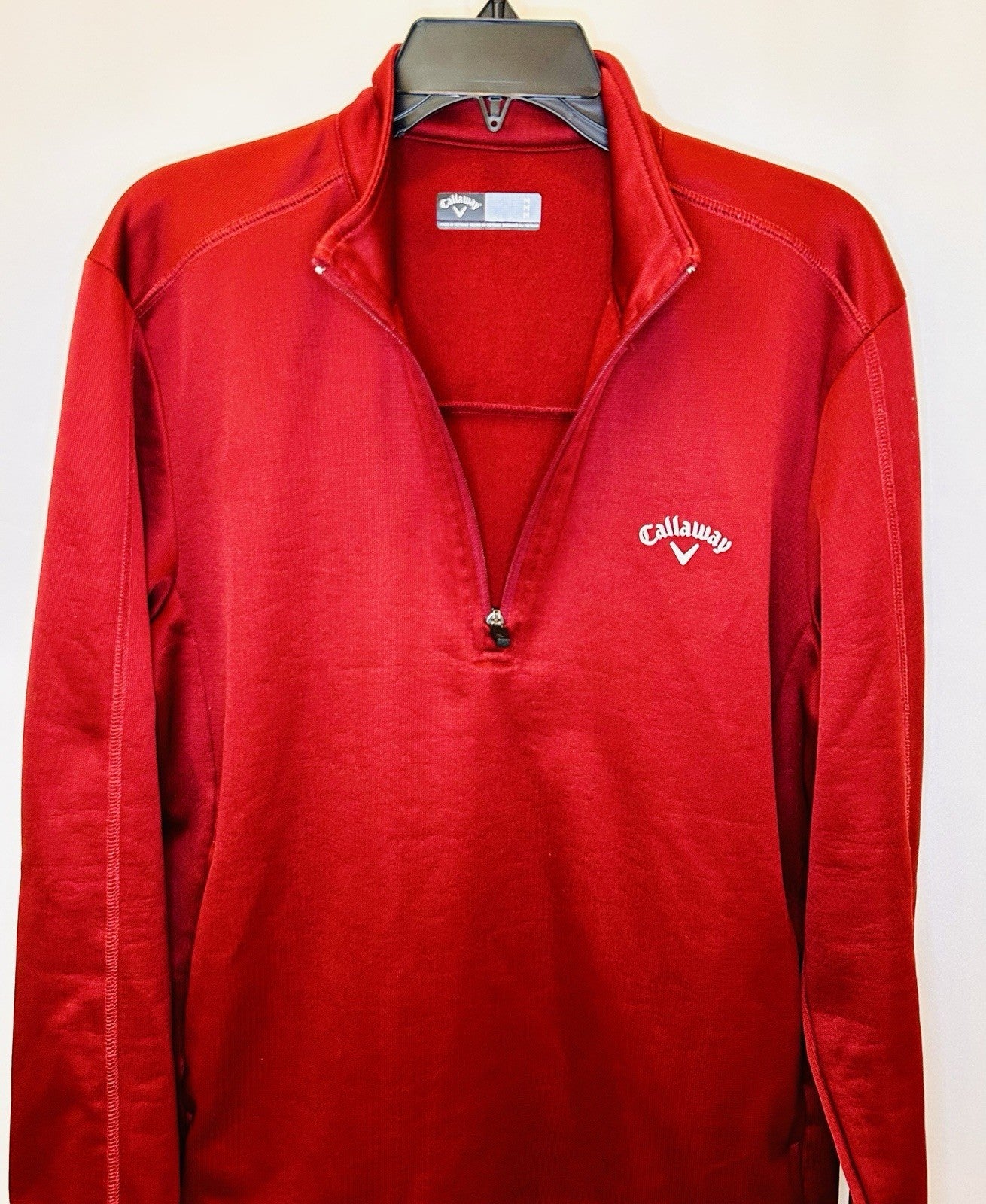 CALLOWAY MENS LONG SLEEVE RED QUARTER ZIP GOLF PULLOVER - SIZE M Medium