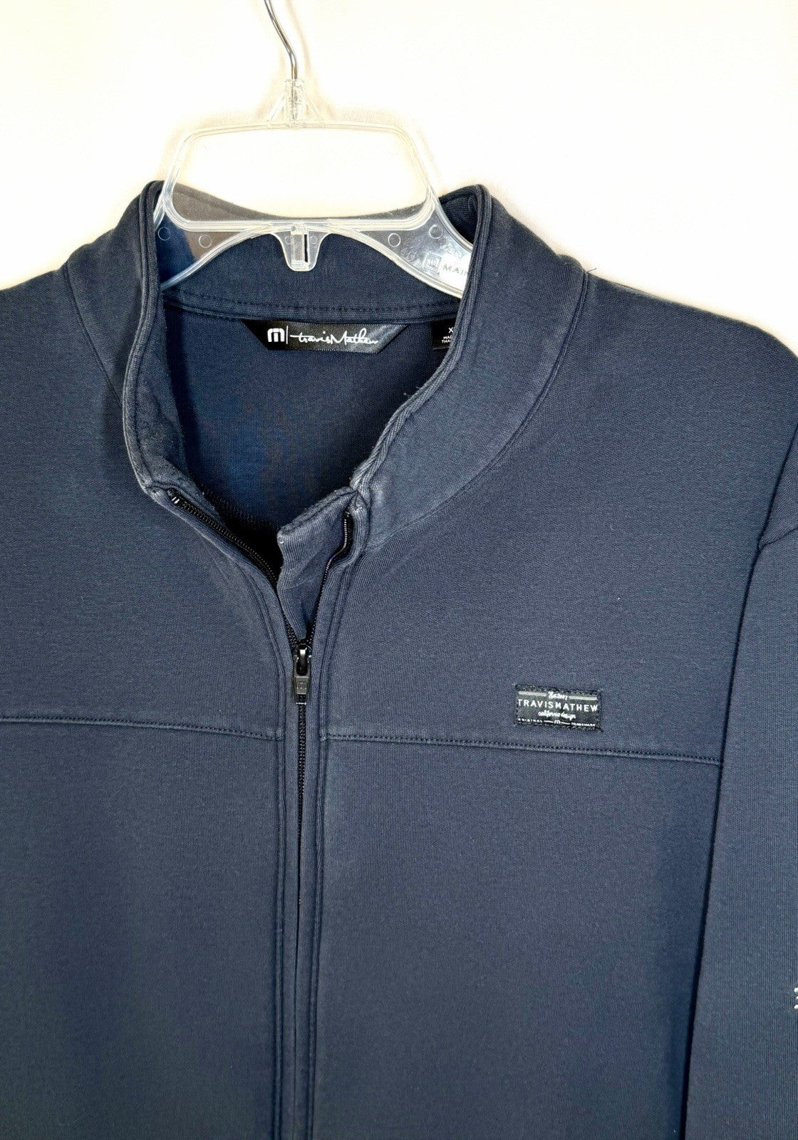 Travis Mathew Full Zip Jacket Mock Neck Sweatshirt Black Men’s XL Golf