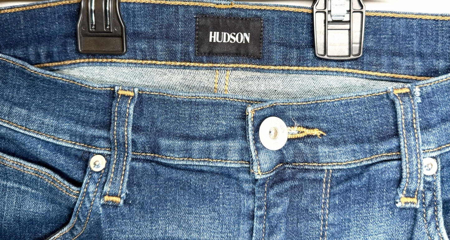 Hudson Blake 33" Slim Fit Tapered Leg Men's Denim Jeans / Dark Blue Wash / 33x30