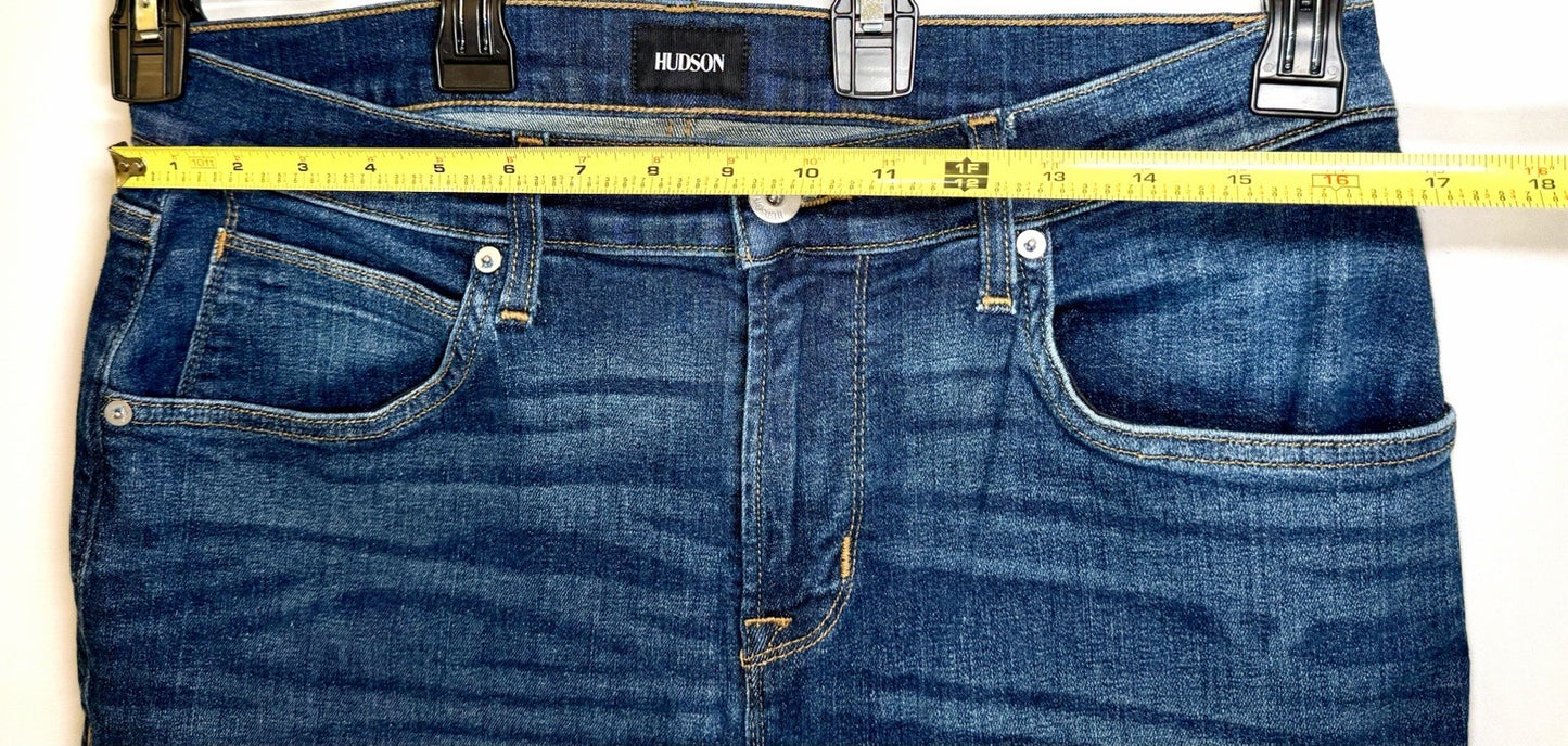 Hudson Blake 33" Slim Fit Tapered Leg Men's Denim Jeans / Dark Blue Wash / 33x30