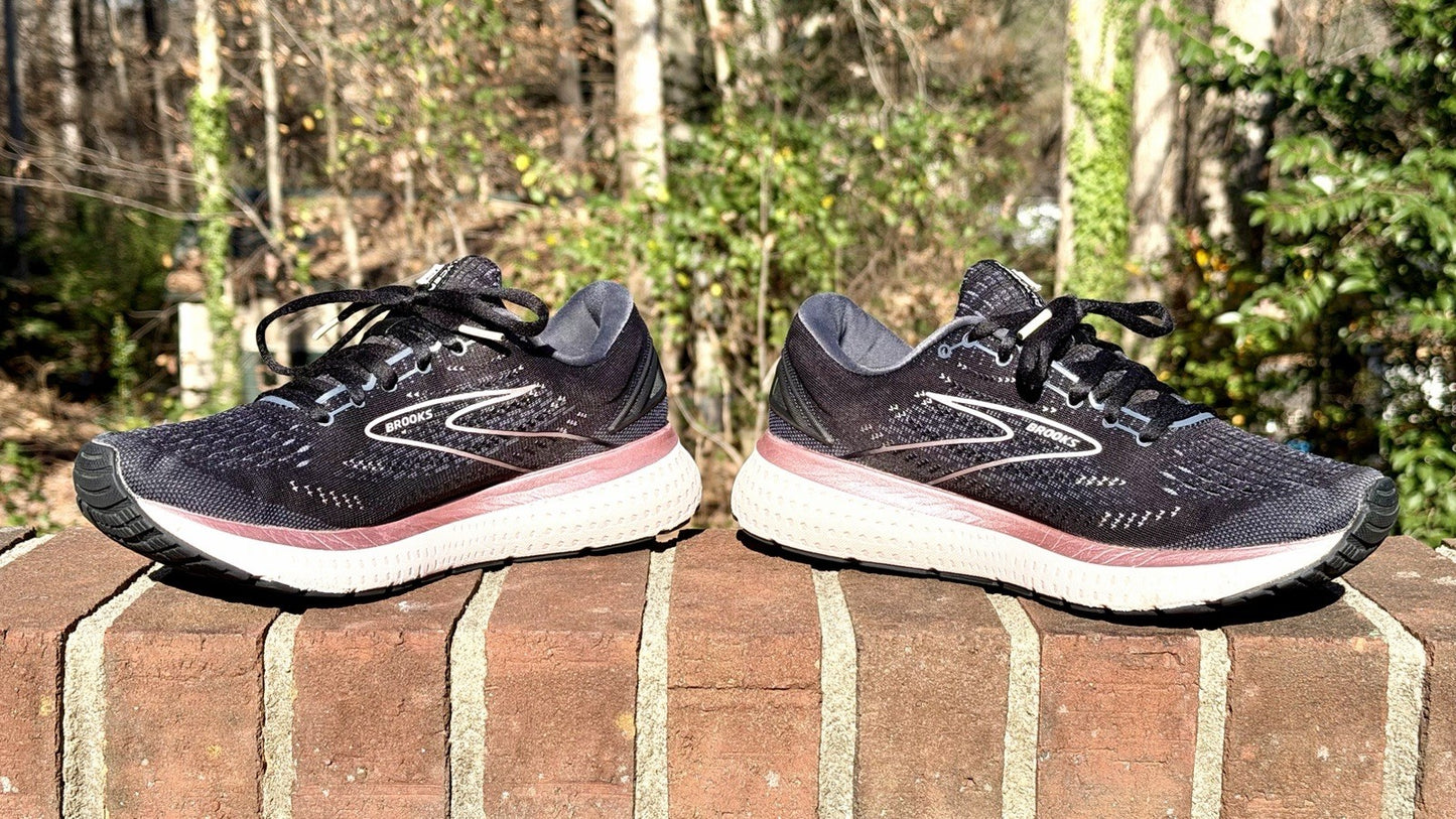 Brooks Women's Glycerin 19 Black Pink Running Shoe Sneaker Size 9 B Medium