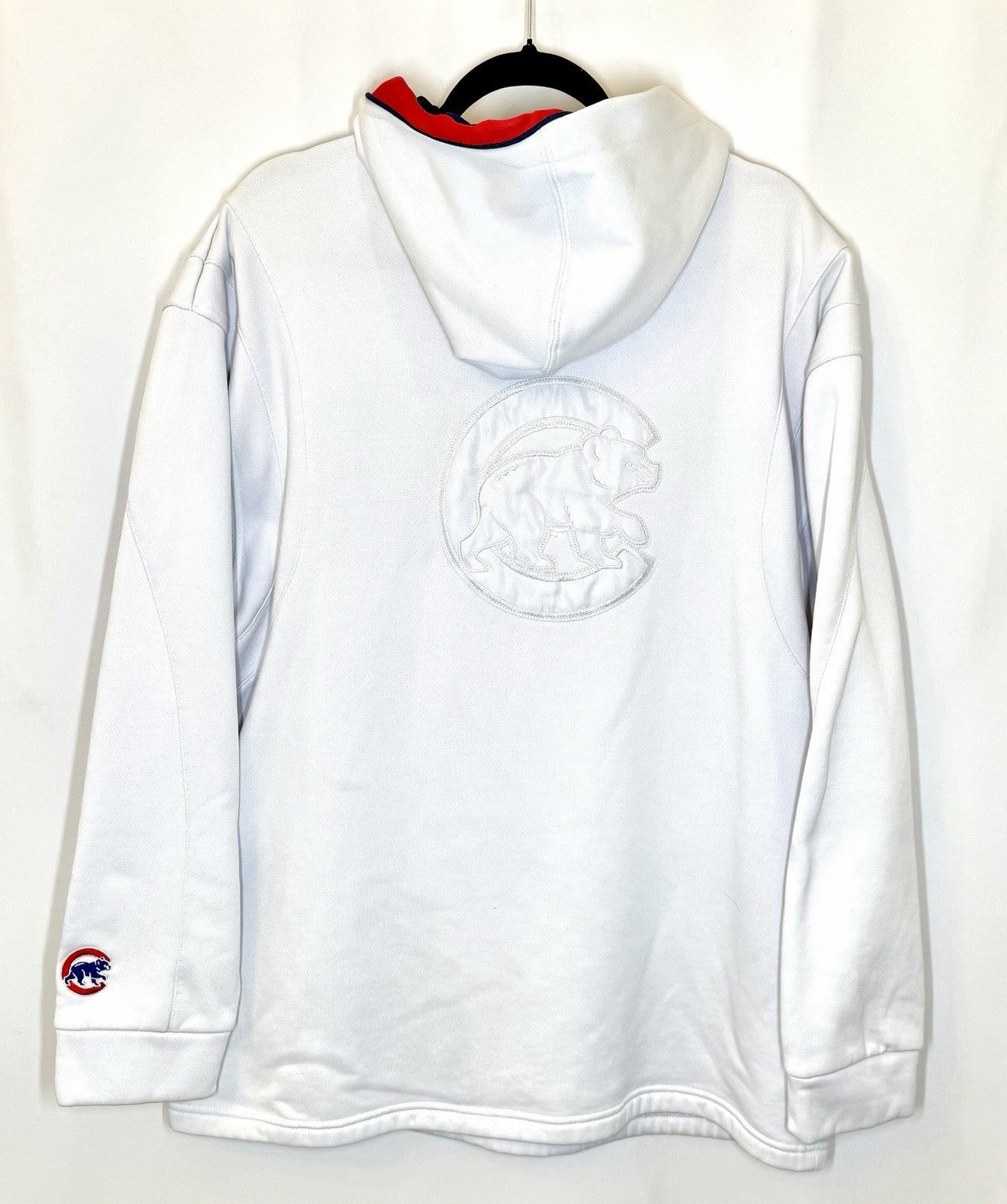 Vintage Lee Sports Chicago Cubs Embroidered White 1/4 Zip Pull Over Men’s XL