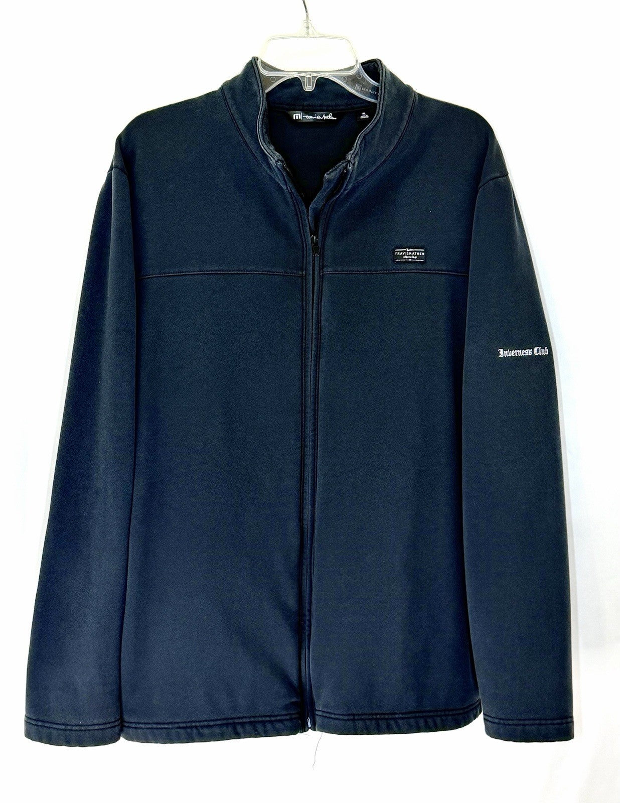 Travis Mathew Full Zip Jacket Mock Neck Sweatshirt Black Men’s XL Golf