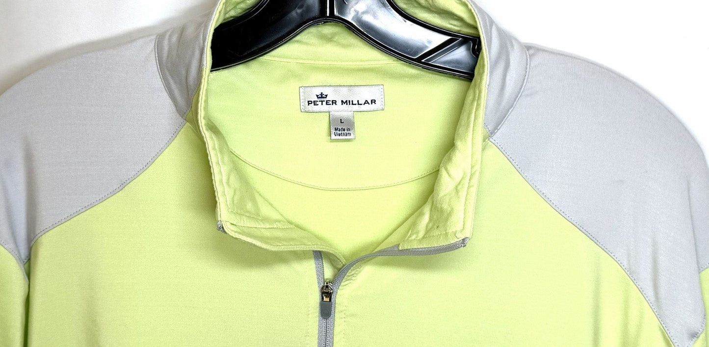 PETER MILLAR PERFORMANCE 1/4 ZIP PULLOVER w/ CROWN LOGO~MEN'S LARGE~$125 New!