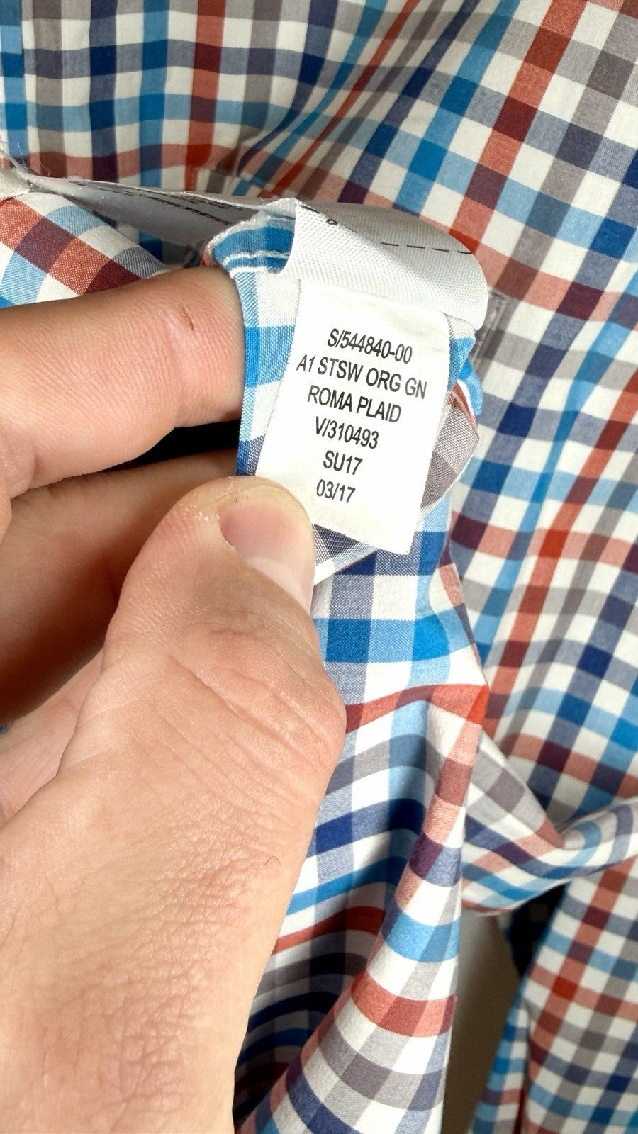 Banana Republic Non-Iron Slim Fit Men's Classic Check  Long Sleeve Shirt Size XL