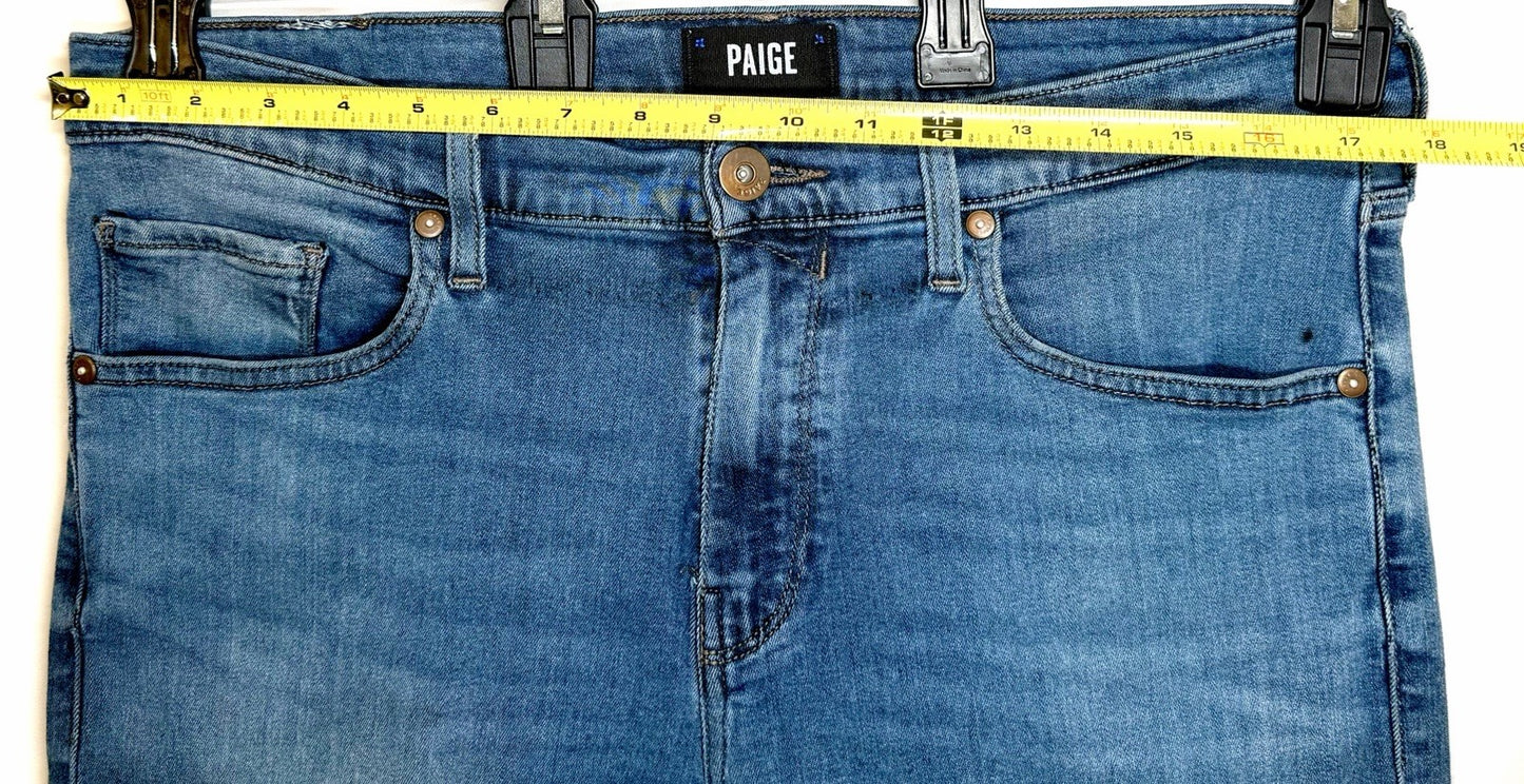 Paige Federal Jeans / Mens Size 34x30 / Blue Denim Stretch Slim Straight Leg