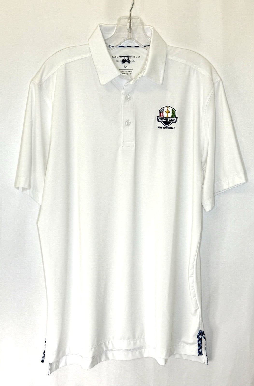 Bald Head Blues Polo Men’s Medium White The National Town Cup Golf Club Shirt