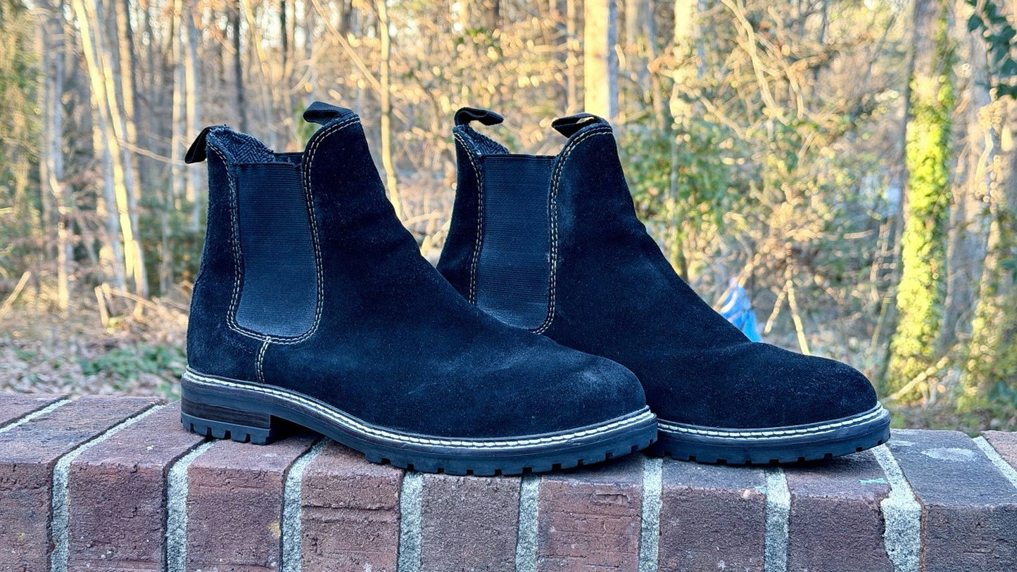 CREVO Douro Men's U.S. Size 11 Black Chelsea Boots Worn Twice The Deep Cleaned