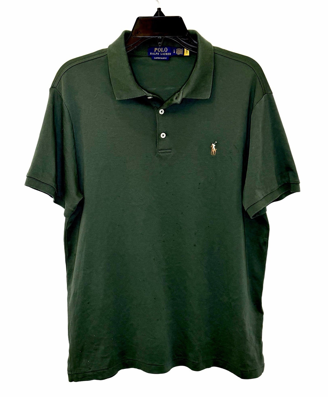 Polo Ralph Lauren Custom Slim Fit Horse Green Polo Shirt Men’s Size Large