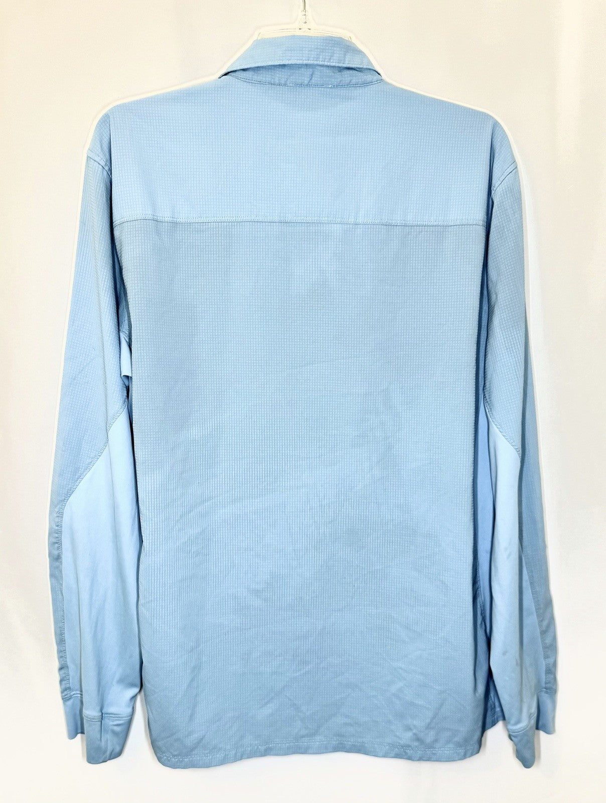 Simms Headwaters Double Haul Fishing Shirt Mens Size Large Light Blue Breathable