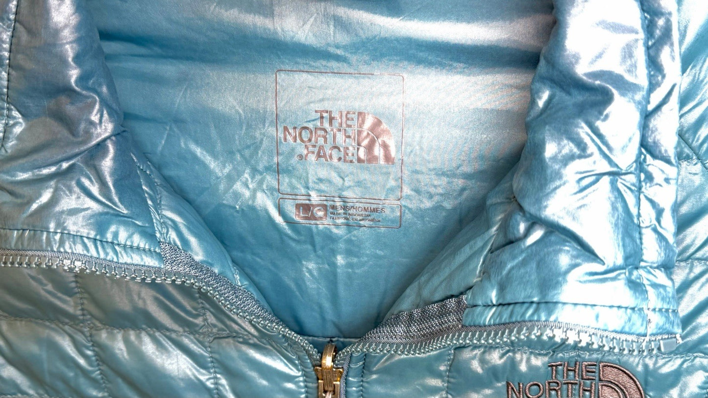Men’s The North Face Thermoball Full Zip Long Sleeve Quilted Puff Green Jacket S