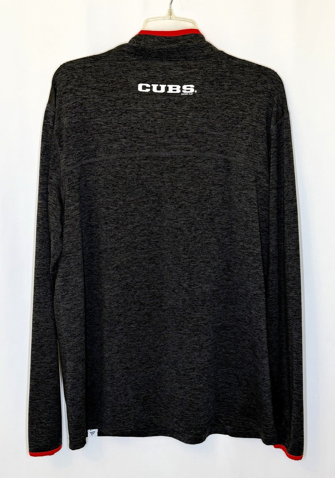 Fanatics Chicago Cubs Quarter Zip Pullover Mens Large Gray Stretch MLB Baseball