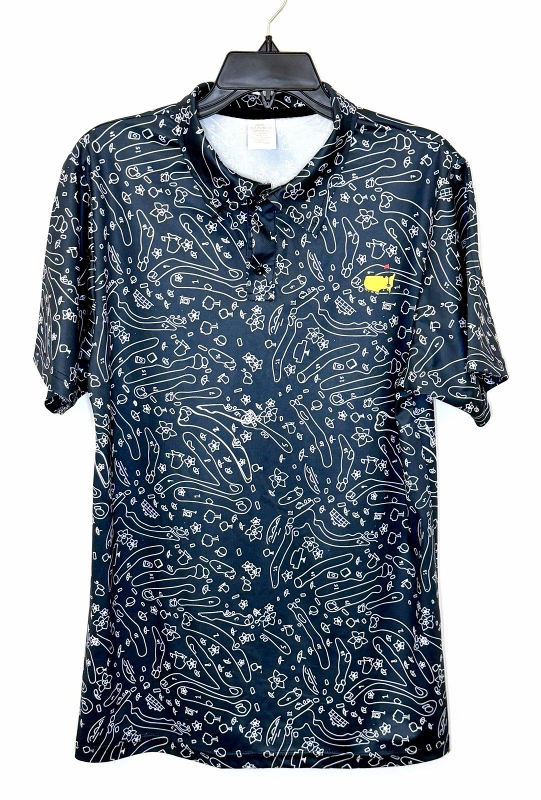 Masters Golf Polo Shirt Augusta National Golf Course Print GarmentOne Mens Med