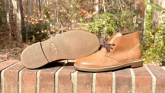 Clarks Mens Bushacre Ankle Chukka Boots Brown Round Toe Lace Up 9.5 M