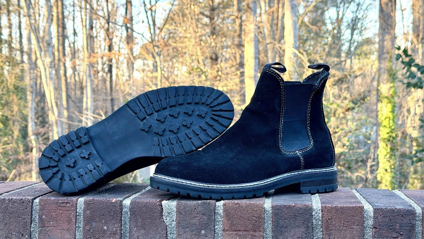 CREVO Douro Men's U.S. Size 11 Black Chelsea Boots Worn Twice The Deep Cleaned