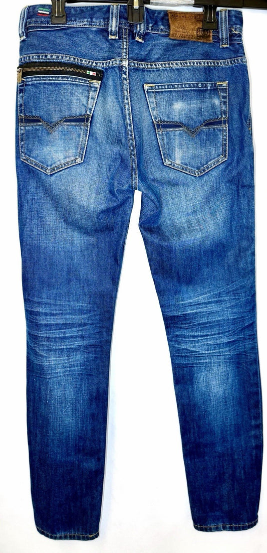 DIESEL Darron 008M2 Jeans Men's W32/L32 Regular Slim Tapered Distressed Whiskers
