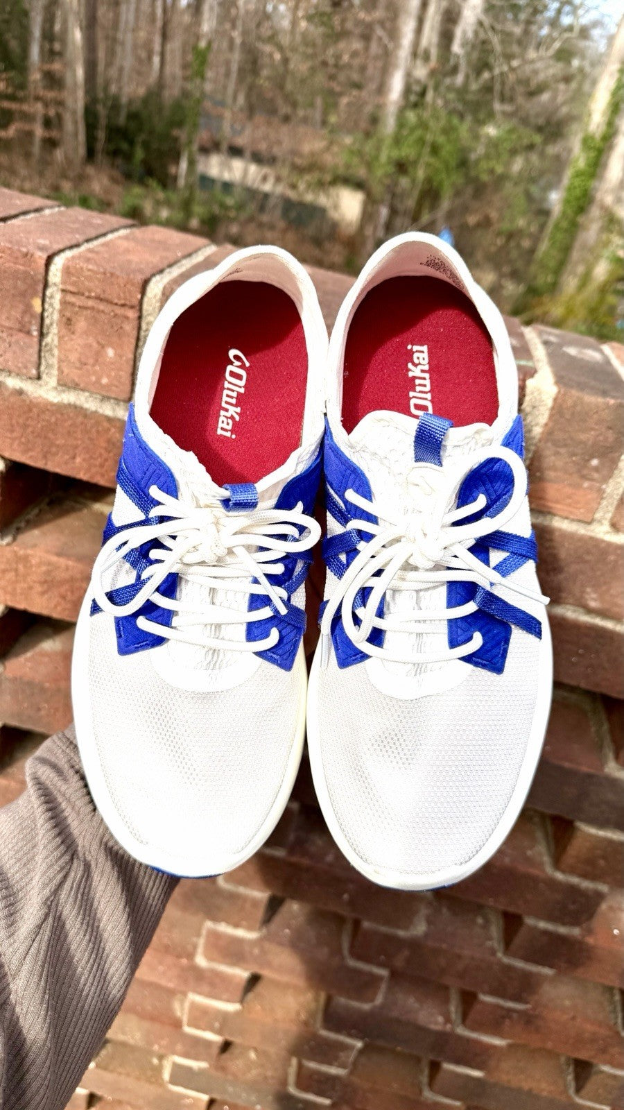 Olukai Holo Bright White/Colbalt Blue Sneaker Mens 10 (New W/O Tags) *RARE!!!!!*