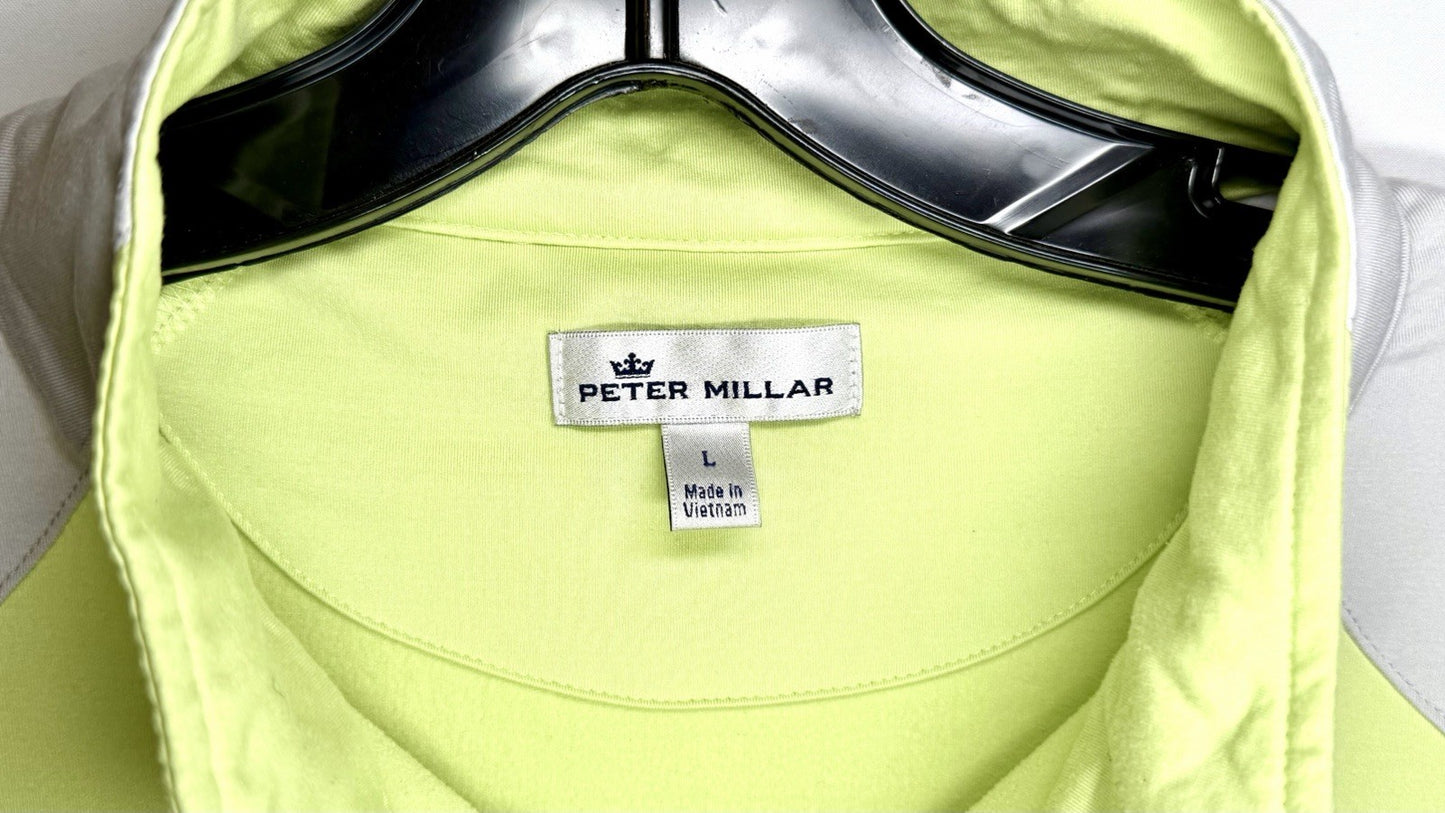 PETER MILLAR PERFORMANCE 1/4 ZIP PULLOVER w/ CROWN LOGO~MEN'S LARGE~$125 New!