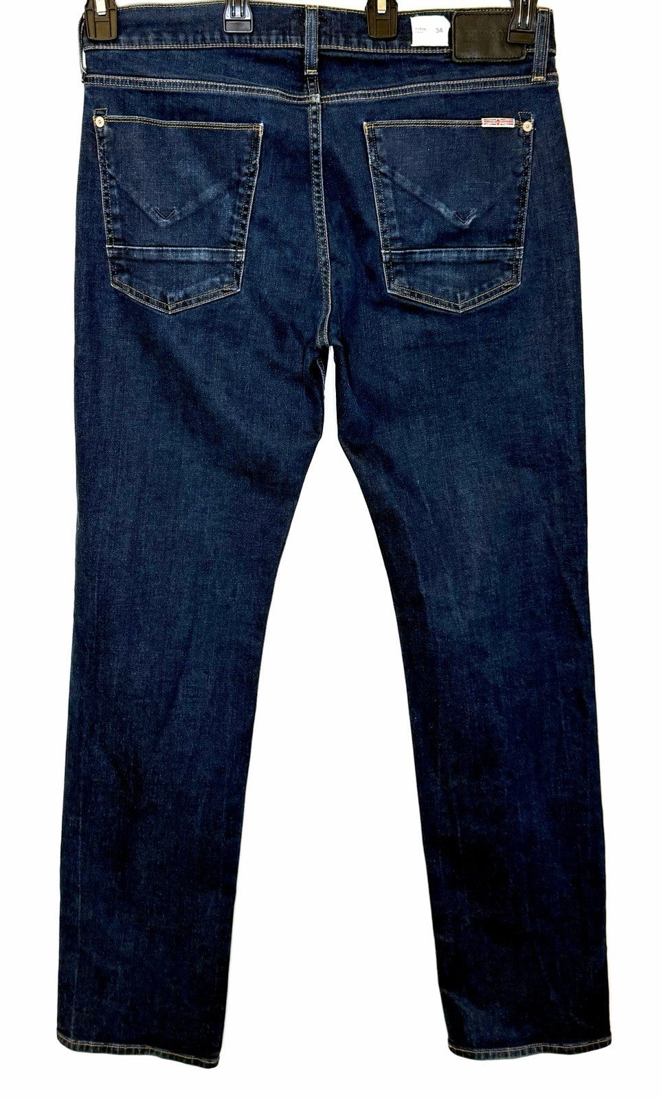 Hudson Byron 34” Straight Blue Jeans / Men’s Size 34x34 / Stretch Zip 5 Pocket