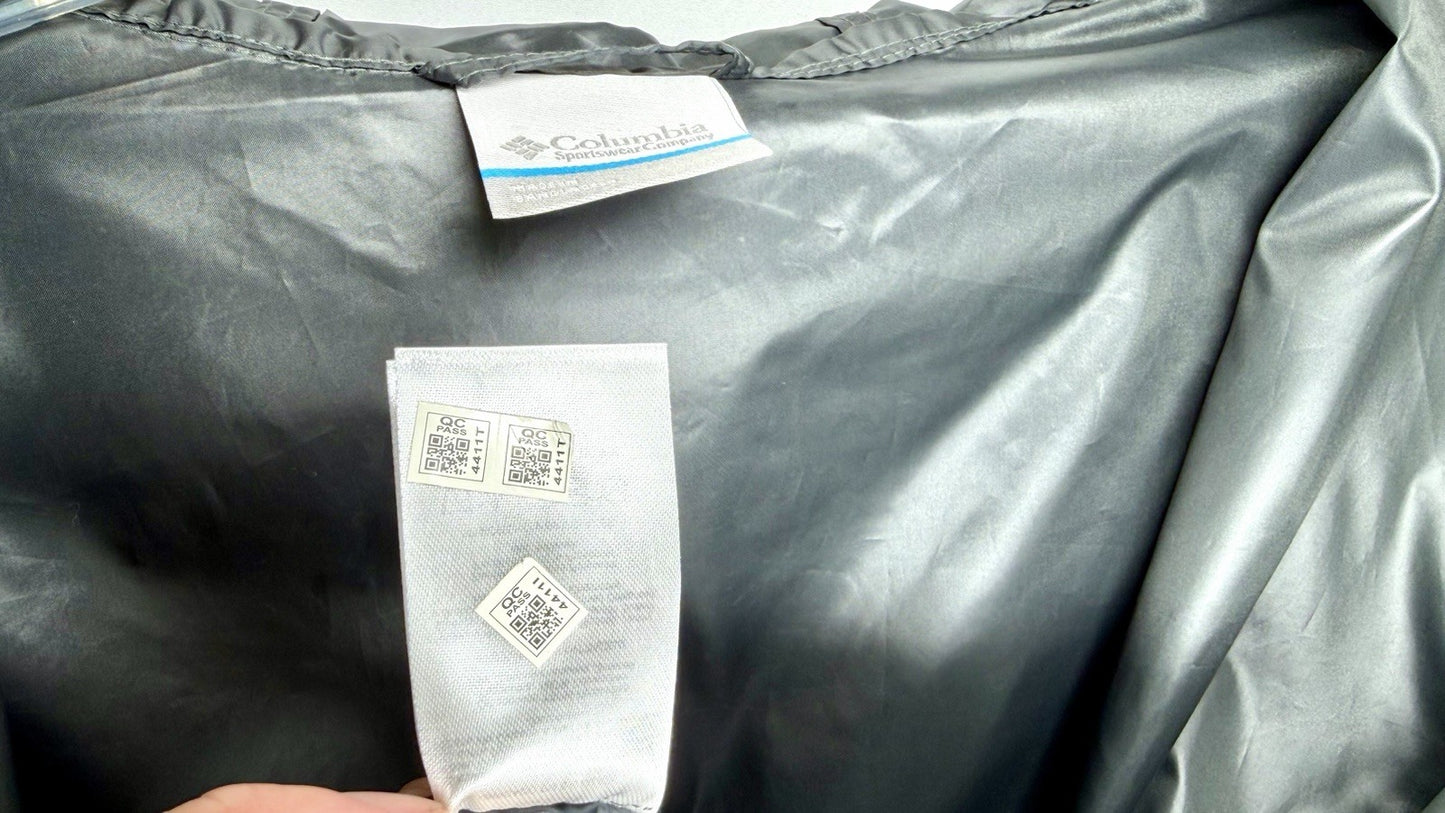 Columbia Men's Center Ridge Windbreaker Jacket / Black/Grey / Size Medium