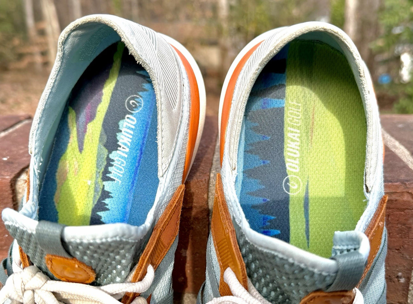 Olukai Manele Golf Shoes / Pale Moss-Orange / Size 11.5 / Worn Once / $150 New