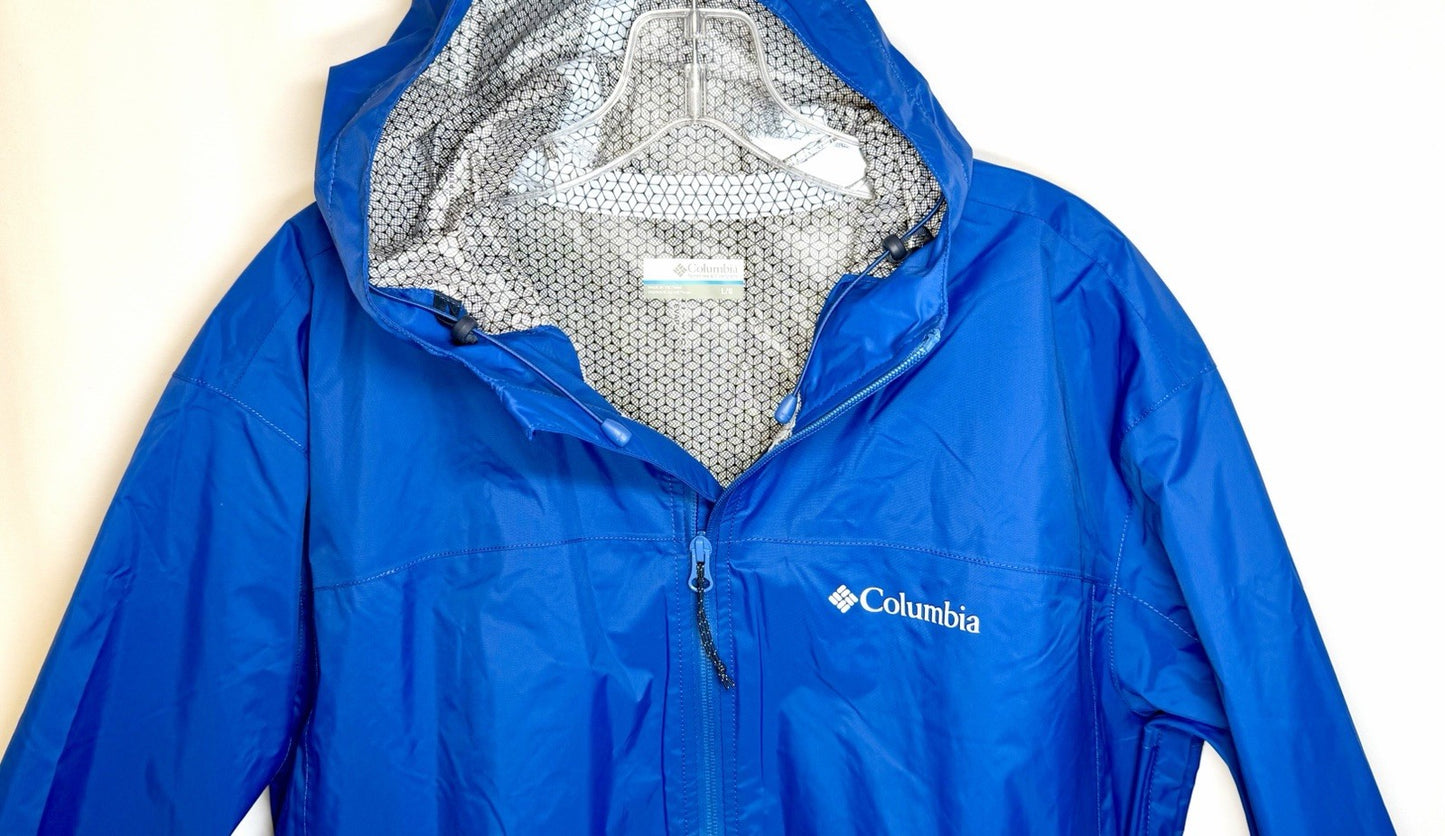 Columbia Men’s Evapouration Omni-Tech Rain Jacket / Super Blue / Size Large