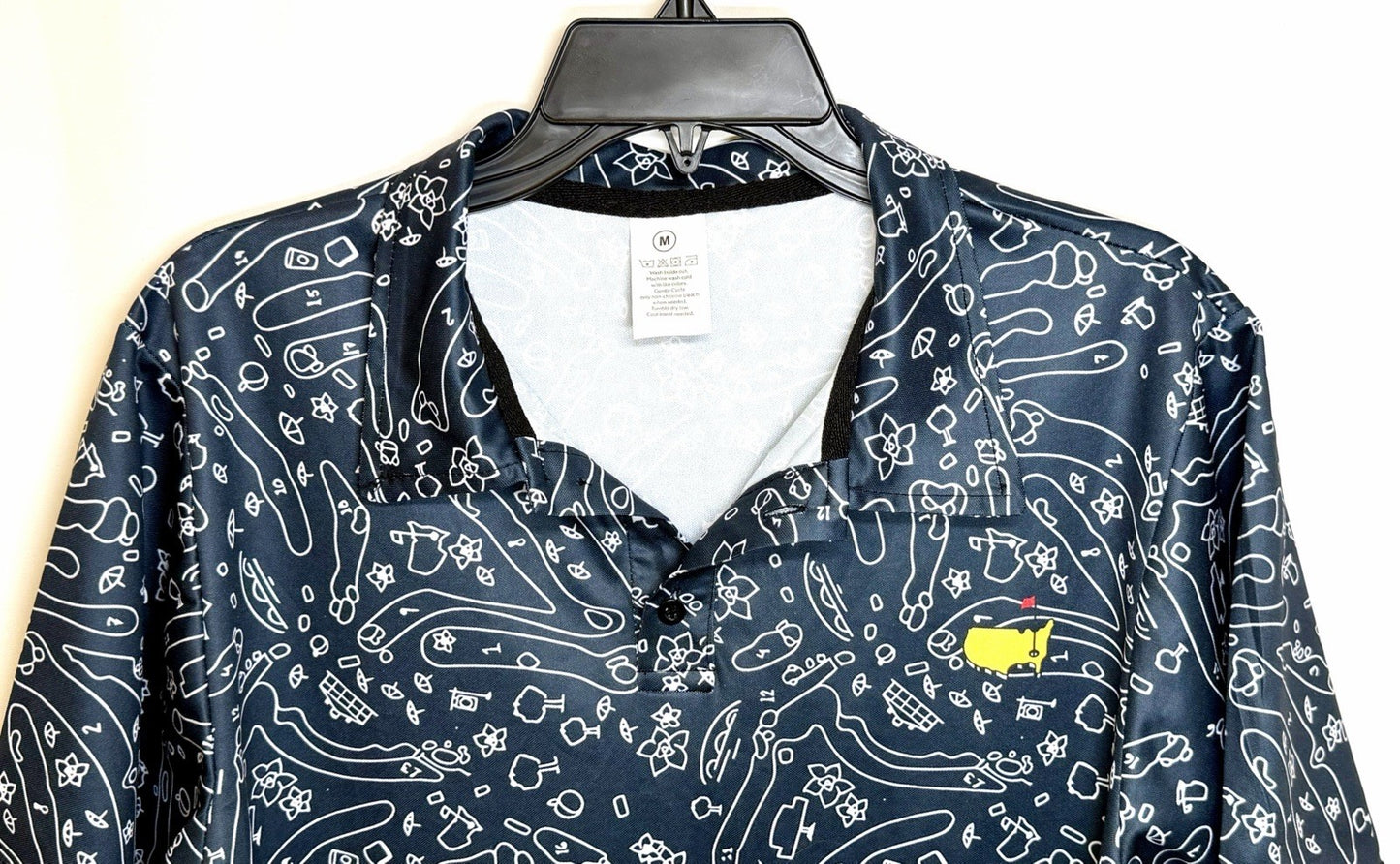 Masters Golf Polo Shirt Augusta National Golf Course Print GarmentOne Mens Med
