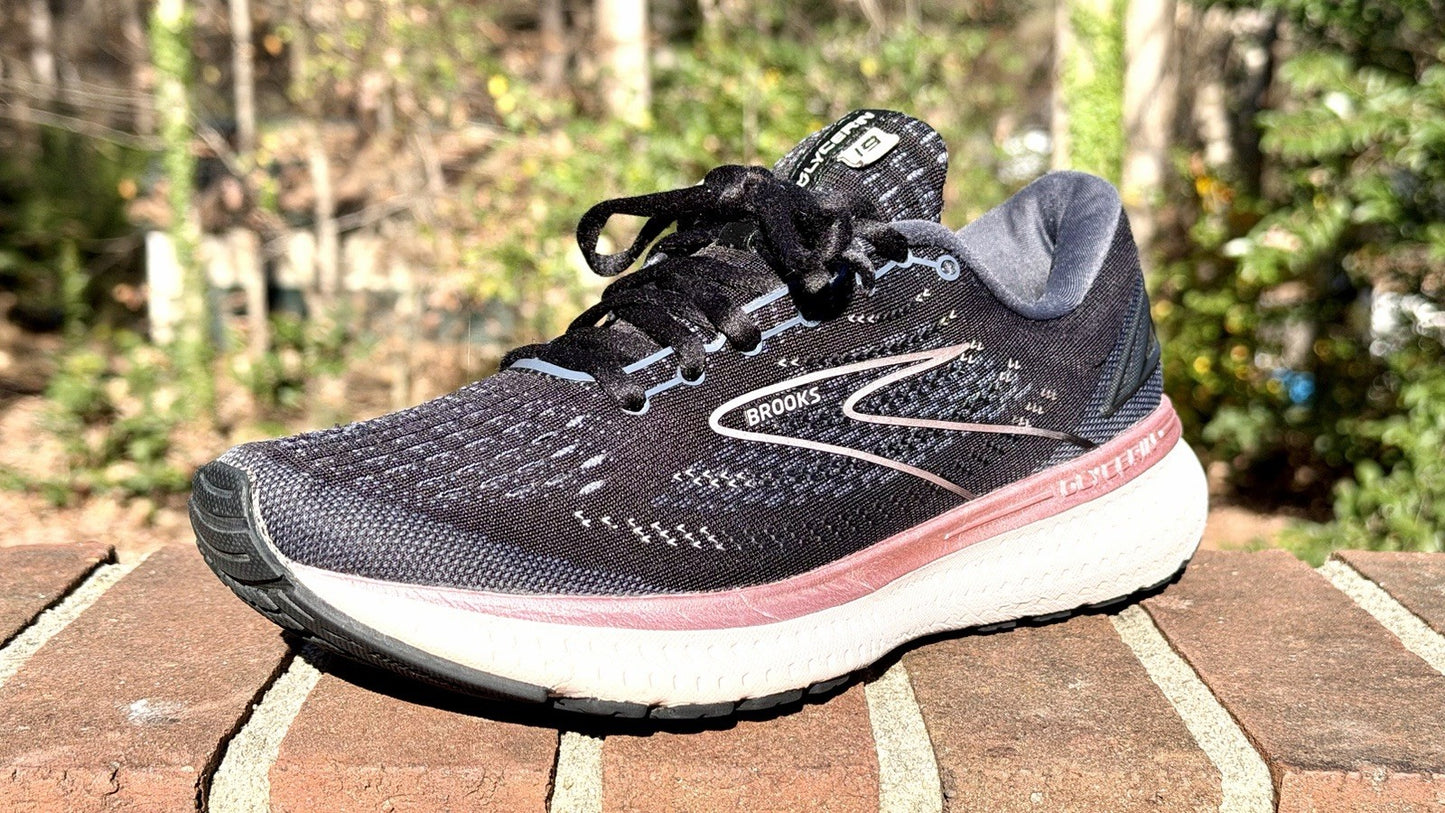 Brooks Women's Glycerin 19 Black Pink Running Shoe Sneaker Size 9 B Medium