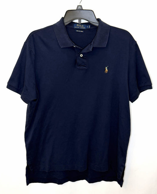 POLO RALPH LAUREN Shirt Large Blue Pima Soft Touch Multi-Color Horse
