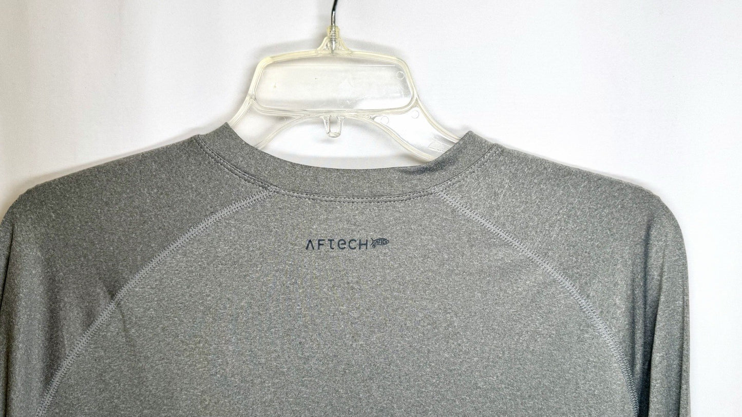 AFTCO Samurai Sun Protection Long Sleeve Shirt / Steel Heather / Men’s Large