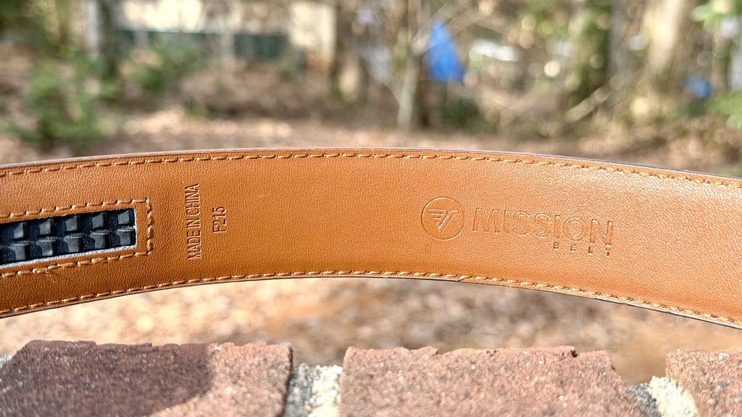 Mission Belt TWENTYFOUR 35MM / Size M / Silver Buckle With Brown Leather Band