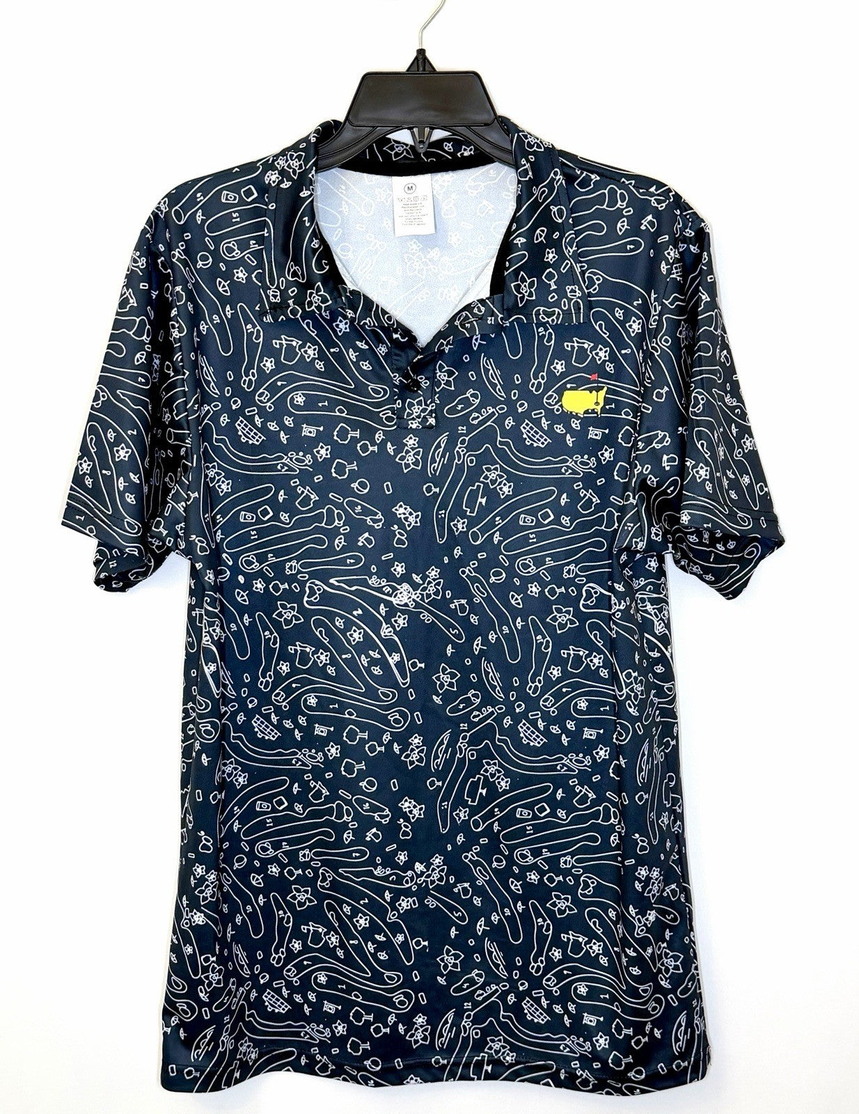 Masters Golf Polo Shirt Augusta National Golf Course Print GarmentOne Mens Med