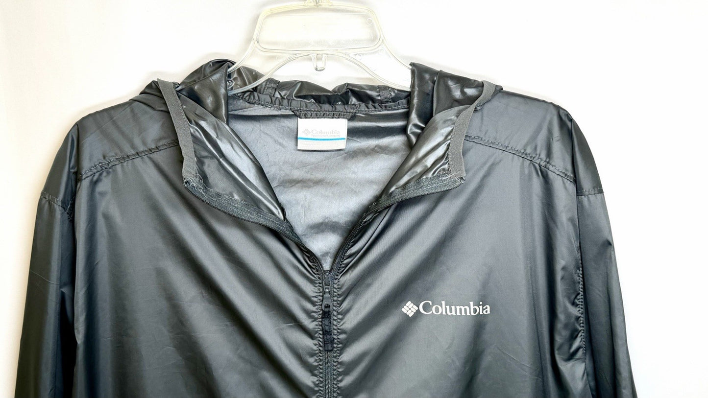 Columbia Men's Center Ridge Windbreaker Jacket / Black/Grey / Size Medium