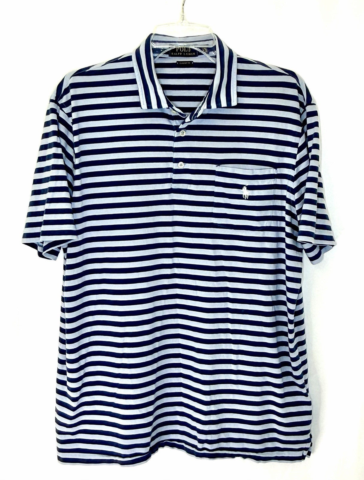 Ralph Lauren RLX Polo Golf Shirt Men’s Large Performance Striped Wicking Striped