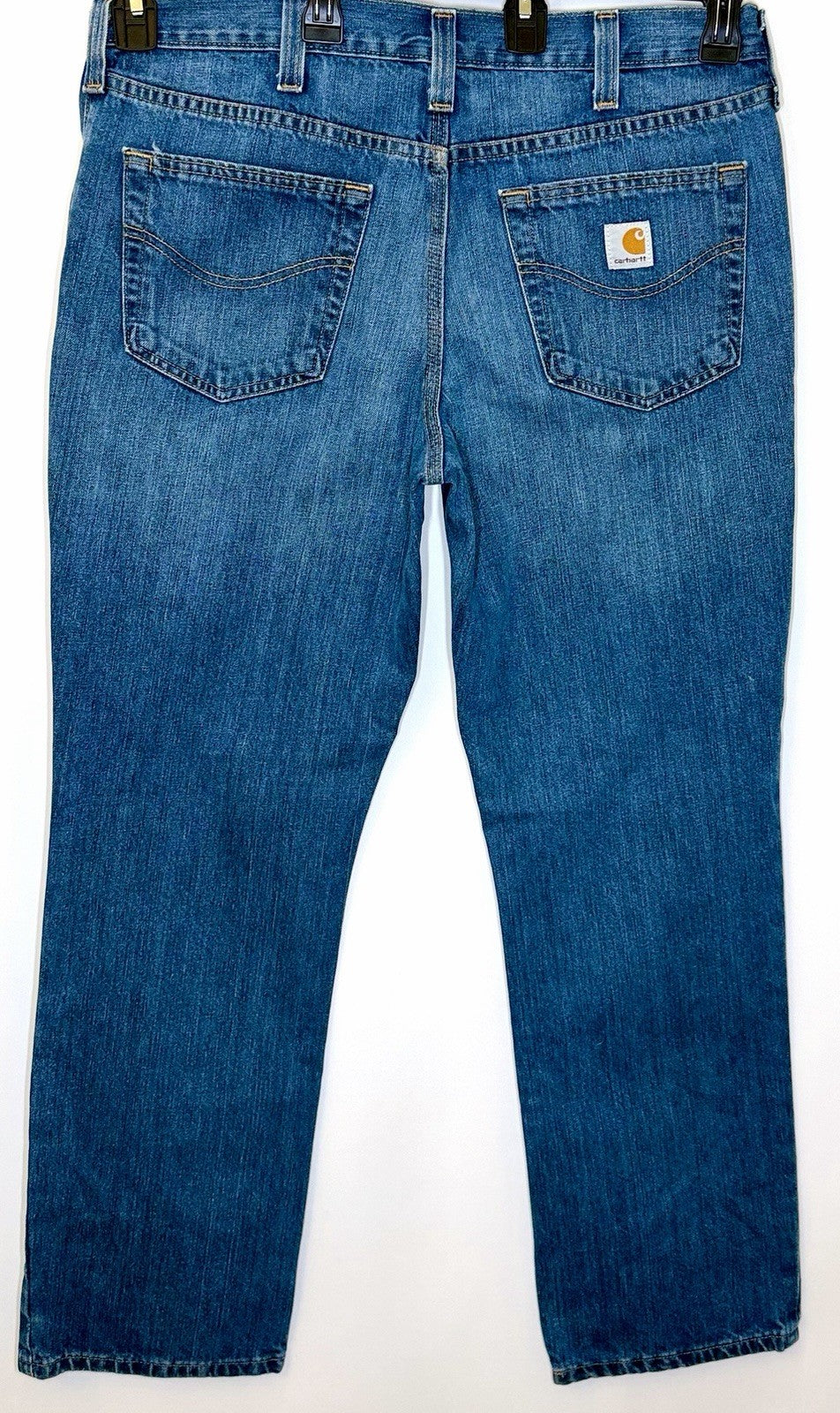 Carhartt Traditional Fit Jeans 36x30 Light Wash Blue Denim Straight Leg Workwear